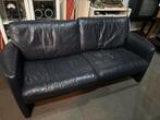 Mooie leren Leolux bank. Donkerblauw. Goed onderhouden, Ophalen, Zo goed als nieuw, 75 tot 100 cm, 150 tot 200 cm