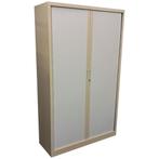 Roldeurkast Crème Wit H198 x B120 x D43, Huis en Inrichting, Gebruikt, 100 tot 150 cm, Ophalen of Verzenden, Met slot