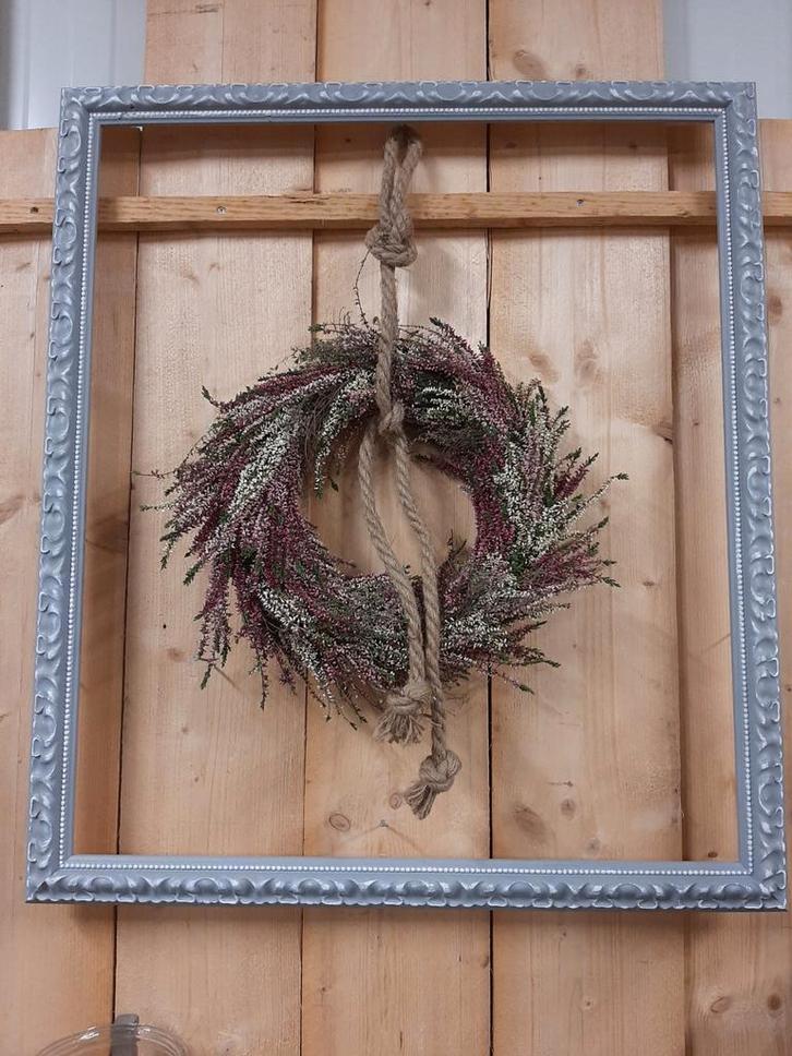 Brocante lijst, landelijk kader, schilderij, wanddecoratie, Huis en Inrichting, Woonaccessoires | Lijsten, Zo goed als nieuw, 75 cm of meer