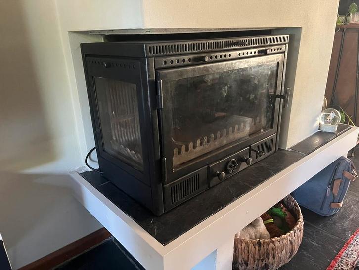 Inbouw houtkachel, Huis en Inrichting, Haarden, Gebruikt, Houthaard, Ophalen
