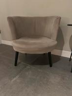 Riverdale fluwelen fauteuil - Taupe Kleur, Huis en Inrichting, Stoelen, Overige kleuren, Fluweel, Stof, Ophalen of Verzenden