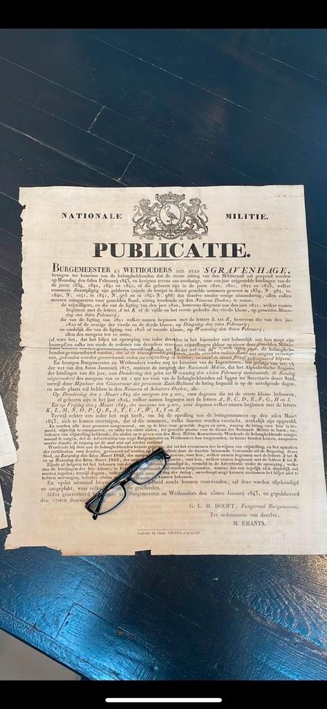 3x zeldzame aanplakbiljetten circa 1850 militaire militie, Verzamelen, Militaria | Algemeen, Landmacht, Nederland, Ophalen of Verzenden