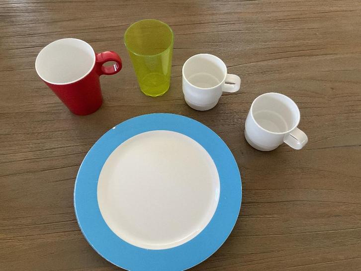 Mepal Rosti Wave 4 ontbijt borden in eos- blauw+ restant, Caravans en Kamperen, Kampeeraccessoires, Zo goed als nieuw, Ophalen of Verzenden