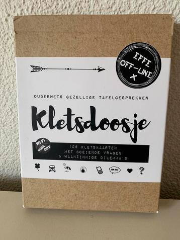 Kletsdoosje met 108 kletskaarten, leuk voor de vakantie! beschikbaar voor biedingen