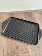 Le Creuset grillplaat - zwart, Huis en Inrichting, Keuken | Potten en Pannen, Gietijzer, Ophalen of Verzenden, Zo goed als nieuw