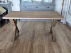 Eettafel met kruispoten, Ophalen, 50 tot 100 cm, Zo goed als nieuw, Vijf personen of meer