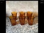 Set van 6 Duralex amber glazen vintagelook, Verzamelen, Ophalen of Verzenden, Nieuw, Overige typen