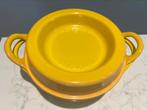 Le Creuset Doufeu 20 cm Ombre Jeune in heel goede staat, Gietijzer, Ophalen of Verzenden, Zo goed als nieuw, Keramische plaat