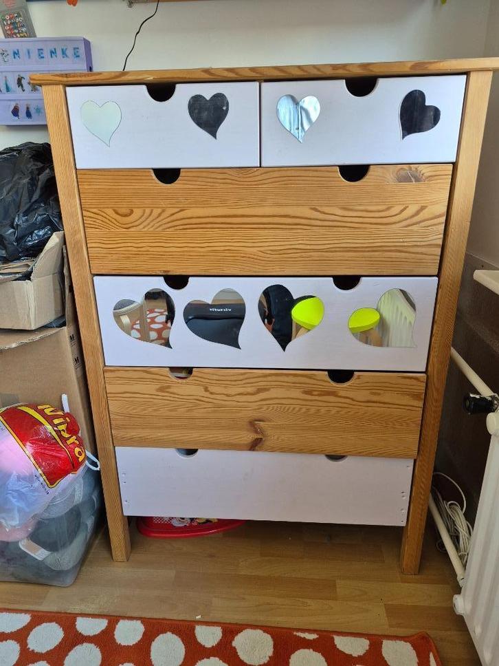 ikea lade kastje, Huis en Inrichting, Kasten | Ladekasten, Gebruikt, 100 tot 150 cm, 50 tot 100 cm, 25 tot 50 cm, Grenenhout, 5 laden of meer