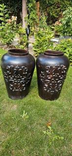 2 hele mooie oude vazen met prachtige decoratie, Huis en Inrichting, Woonaccessoires | Vazen, Ophalen, Gebruikt, Overige kleuren