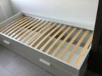 IKEA 1 Persoonsbed BRIMNES met 2 LADES., Ophalen, Eenpersoons, Wit, Zo goed als nieuw