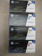 4 toners HP Q6000A-Q6001A-Q6002A-Q6003A ZCYM (HP 124A), Ophalen of Verzenden, Nieuw, Toner, HP (ORIGINEEL)