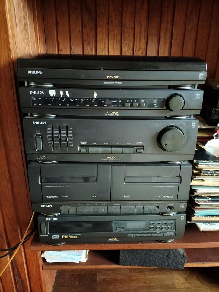 Philips Stereo Toren - Complete Set, Audio, Tv en Foto, Stereo-sets, Gebruikt, Cassettedeck, Cd-speler, Tuner of Radio, Speakers