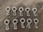 Partij 10 stuks luxe Strass broches, Sieraden, Tassen en Uiterlijk, Broches, Verzenden, Nieuw, Overige kleuren, Overige materialen