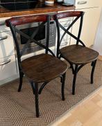 2x Cross Back Eetkamerstoelen, Ophalen, Gebruikt, Twee, Zwart