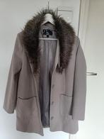 Voorjaars jas dames mantel maat 38 gray grijs fake fur, Ophalen of Verzenden, Zo goed als nieuw, Maat 38/40 (M), Grijs