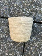 Leuke kleine bloempot plantenpot van gevlochten materiaal, Tuin en Terras, Bloempotten, Overige materialen, Rond, Binnen, Ophalen of Verzenden