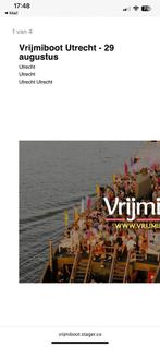 Tickets VRIJMIBOOT Utrecht as 29 augustus, Tickets en Kaartjes, Drie personen of meer