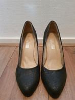 Glitter pumps, maat 39, Gedragen, Ophalen of Verzenden, Zwart, Pumps