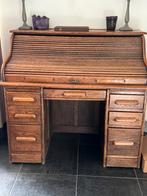 Vintage massief eiken secretaire/bureau met veel bergruimte, Antiek en Kunst, Antiek | Kantoor en Zakelijk, Ophalen