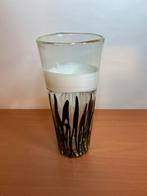 Glazen vaas met zwart design, Huis en Inrichting, ., Zwart, Ophalen of Verzenden, .