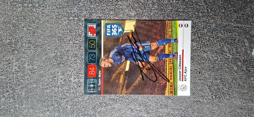 Panini trading card + handtekening Jasper Cillessen Ajax NEC, Ophalen of Verzenden, Nieuw, Ajax, Spelerskaart