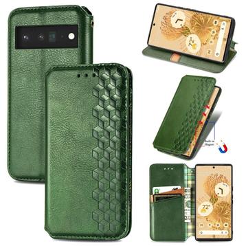 Luxe PU Lederen Wallet Case Set voor Google Pixel 6 _ Groen beschikbaar voor biedingen