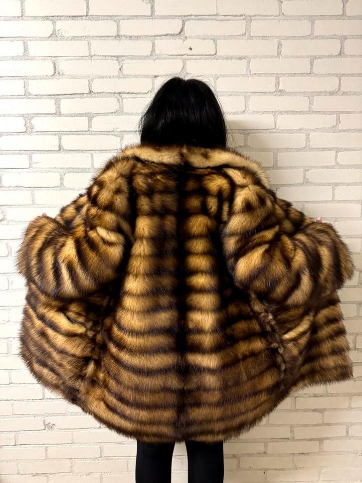 Bontjas, Kleding | Dames, Jassen | Winter, Zo goed als nieuw, Maat 38/40 (M), Bruin, Ophalen of Verzenden