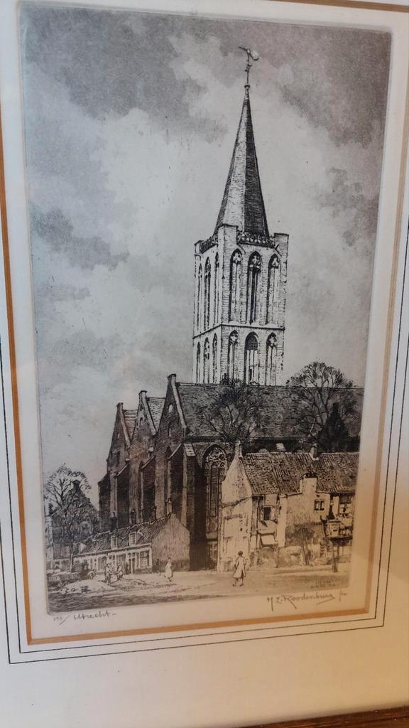 Ets H.E. Roodenburg, Antiek en Kunst, Kunst | Etsen en Gravures, Ophalen of Verzenden