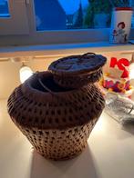 Handgemaakte rieten manden - diverse maten, Gebruikt, Mand, Ophalen of Verzenden, Riet