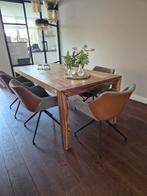 Massieve Zebrano Houten Eettafel, Huis en Inrichting, Ophalen, Gebruikt, 200 cm of meer, 50 tot 100 cm