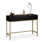 Sidetable goud/zwart, Huis en Inrichting, Tafels | Sidetables, Ophalen, 100 tot 150 cm, Zo goed als nieuw, Metaal