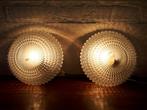 Vintage retro plafonniere plafondlamp wandlamp glas jaren 60, Ophalen of Verzenden, Zo goed als nieuw, Glas, Vintage retro jaren 60 glas Design.