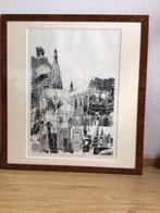 Zeefdruk Breda Grote kerk, Antiek en Kunst, Ophalen of Verzenden