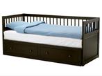 Hemnes IKEA zwart-bruine uitschuifbare bedbank, Ophalen, Gebruikt, Zwart, Tweepersoons