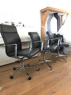 Set 3 ICF Una Executive chairs design stoel bureaustoel leer, Ophalen, Zwart, Nvt, Nvt