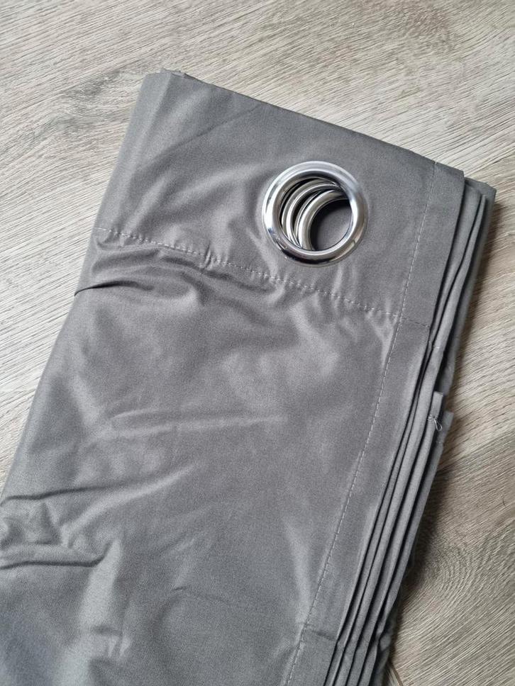 Verduisteringsgordijn gordijnen met ringen, Huis en Inrichting, Stoffering | Gordijnen en Lamellen, Nieuw, 200 cm of meer, Wit