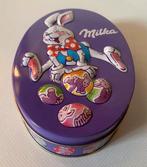 Ovaal blik van Milka. Afm. 17x11x3,5 cm. Uit 2003, Ophalen of Verzenden, Zo goed als nieuw, Gebruiksvoorwerp
