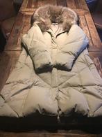 Dikke winterjas met bontkraag, Ophalen of Verzenden, Zo goed als nieuw, Maat 42/44 (L), Beige