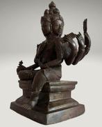 Bronzen Brahma-tempelbeeld met vier gezichten, Ophalen of Verzenden, Gebruikt