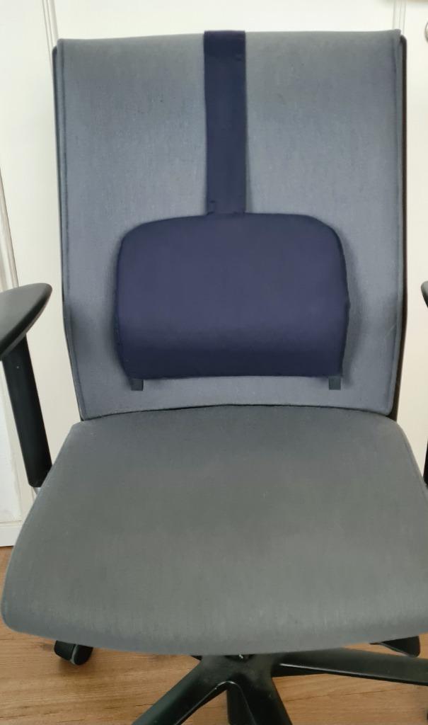 Ergonomisch blauw rugkussentje van Lordosit, Huis en Inrichting, Woonaccessoires | Kussens, Zo goed als nieuw, Blauw, Rechthoekig