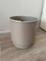 Bloempot beige/grijs, Ophalen, Rond, Binnen, Zo goed als nieuw