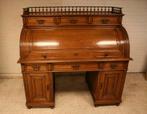 Antiek Eikenhouten Bureau met Roldeur, Antiek en Kunst, Ophalen