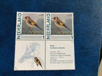 Persoonlijke zegel vogels de Putter paartje met middenstuk beschikbaar voor biedingen