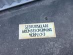 Polyester bord 60x25 gebruiksklare adembescherming verplicht, Ophalen of Verzenden, Zo goed als nieuw