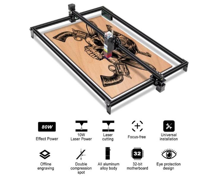 Laser Graveer & snijmachine 10W -  "incl. Air Assist", Hobby en Vrije tijd, Elektronica-componenten, Nieuw, Verzenden