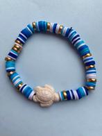 Armbandje met Schildpad Bedel, Blauw, Kunststof of Plastic, Nieuw, Ophalen of Verzenden