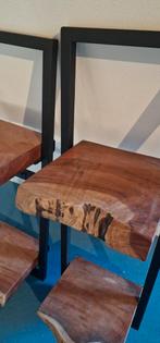 2 x mango houten wandplank met zwart frame, Ophalen, Bruin, Nieuw, Industrieel