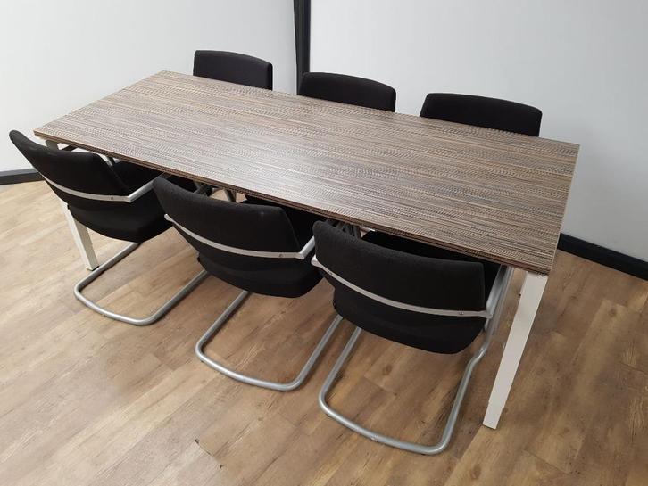 Vergadertafel Q-line wit gebruikt frame nieuw blad, Huis en Inrichting, Bureaus, Gebruikt, Ophalen of Verzenden