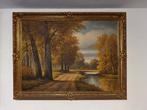 Antique Framed Painting Donald Harrison Forrest Road 1950, Antiek en Kunst, Kunst | Schilderijen | Klassiek, Ophalen